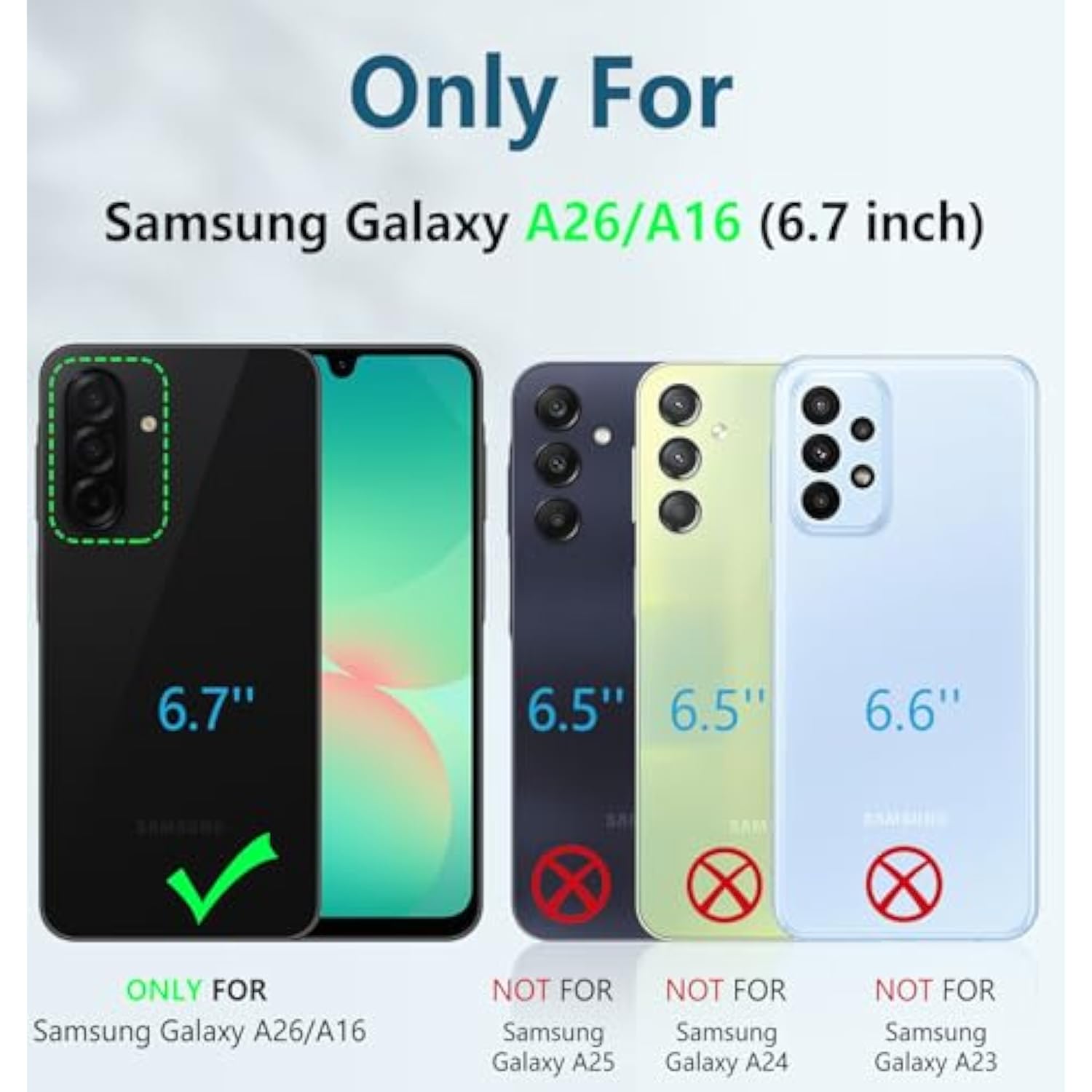 For Samsung Galaxy A26-5G Case: For Galaxy A16-5G Case Military Grade Drop Proof Protection Mobile Cover With Kickstand | Matte Textured Rugged Shockproof Protective Sturdy Phone Case - Blue