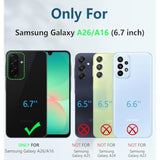 For Samsung Galaxy A26-5G Case: For Galaxy A16-5G Case Military Grade Drop Proof Protection Mobile Cover With Kickstand | Matte Textured Rugged Shockproof Protective Sturdy Phone Case - Blue