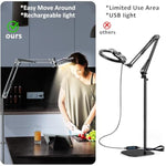 Overhead Phone Tripod For Cooking Videos With Rechargeable Light, Move Around Floor Phone Stand With Ring Light Content Creator Video Recording Selfie Photography Tiktok Youtube Compatible With Iphone