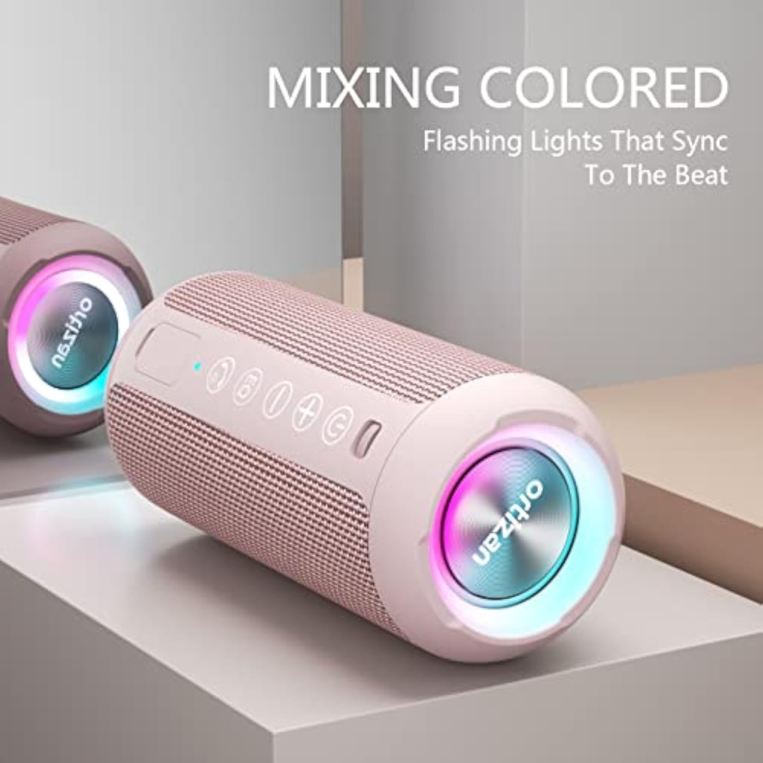 Portable Bluetooth Speakers, Ipx7 Waterproof Wireless Speaker With 24W Loud Stereo Sound, Deep Bass, Bluetooth 5.3, Rgb Lights, Dual Pairing, 30H Playtime For Home, Outdoor, Party