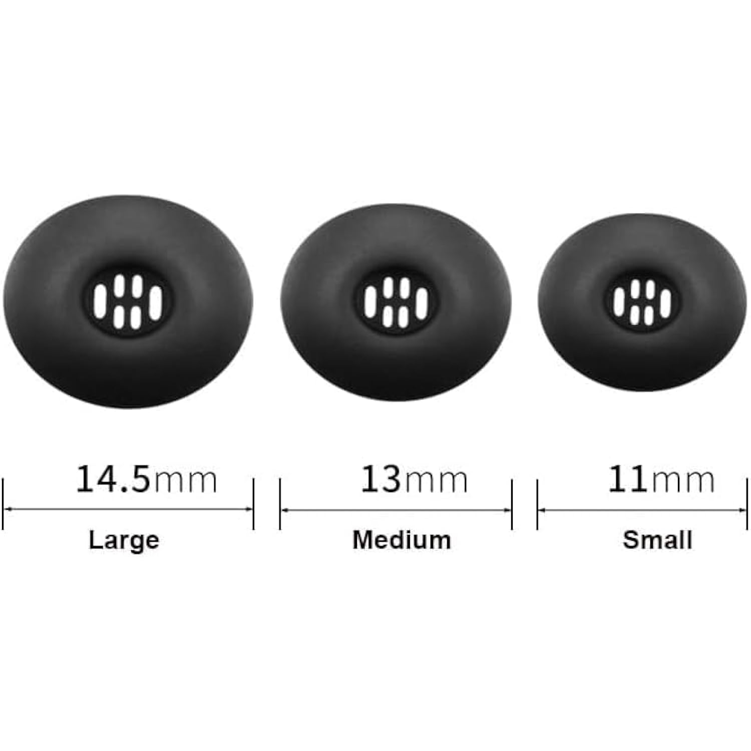 Replacement Ear Caps Cover Compatible With Huawei Freebuds 6I/5I Eartips, Soft Silicone Ear Tips Earbuds Cushions Tip Covers For Huawei Freebuds 6I/5I/4I, 3 Sizes 6 Pairs (White)