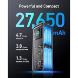 ANKER Prime Power Bank, 27,650mAh 3-Port 250W Portable Charger for Travel, TSA-Approved, Smart App, for MacBook Pro/Air, iPhone 16/15/14 Series, Samsung, Laptops, and More