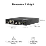 10-Port 10Gbe Half-Width Rackmount Layer 2 Managed Switch With 2 X 10Gbe Sfp+, 2 X 10Nbase-T Rj45, And 6 X 2.5Gbe Rj45 Ports (Qsw-M2106R-2S2T-Us)