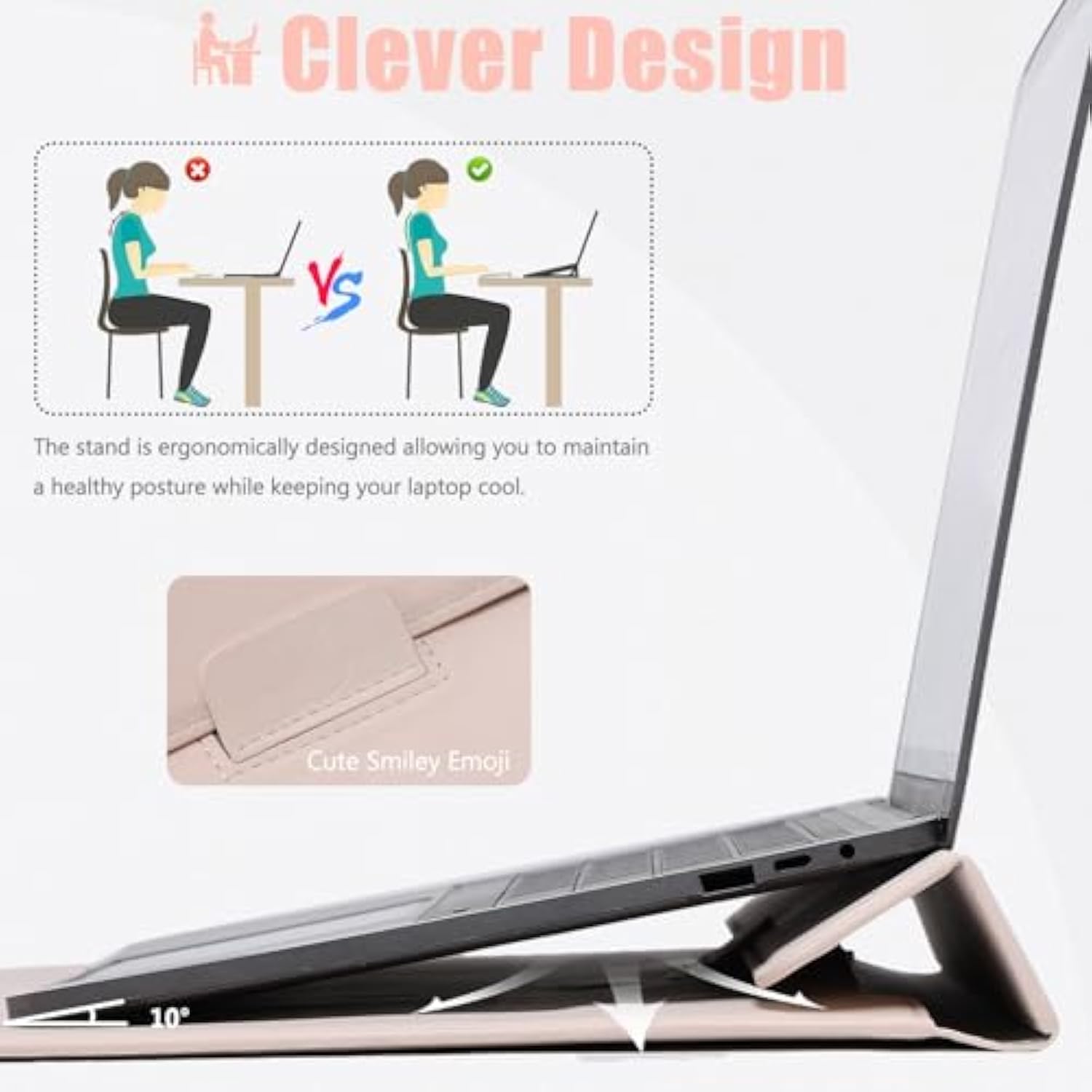 13.3-14 Inch Laptop Sleeve Case With Stand Function For Macbook Pro 14 M3/M2/M1 Pro/Max A2992 A2918 2024-2021, 13.8-13.5 Surface Laptop 7-1, Macbook Air 13, Apricot