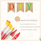 15Packs Burlap Banner 5"X7" With 2Packs Ivory Bow Diy Blank Banner For Weddings Baby Showers Bridal Showers Birthdays Parties And Home Decor