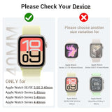 [3Pcs For Apple Watch Screen Protector Case 40Mm Se 3/Se 2Rd Generation/Se/Series 6/5/4 Accessories, Iwatch Protective Face Cover For Women Men, Bumper Tempered Glass For Iphone Watch 40 Mm