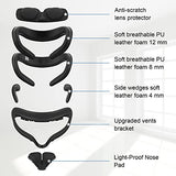 M Face Pad Compatible With Quest 2 Accessories, Face Pad Foam Replacement, With Fitness Facial Interface, Breathable Pu Face Cushion, Air-Circulation Design (Not Compatible With Quest 3)