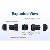 Waterproof Rj45 Connector 2 Pack Ip68 Cat6/Cat5E/Cat5 Coupler Shielded For Out