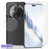 3+2 Pack Screen Protector For Honor Magic 6 Pro Flexible Tpu Film (Not Glass) With Tempered Glass Camera Lens Protector. Easy Installation, Self-Healing Hd Clear Screen Protector