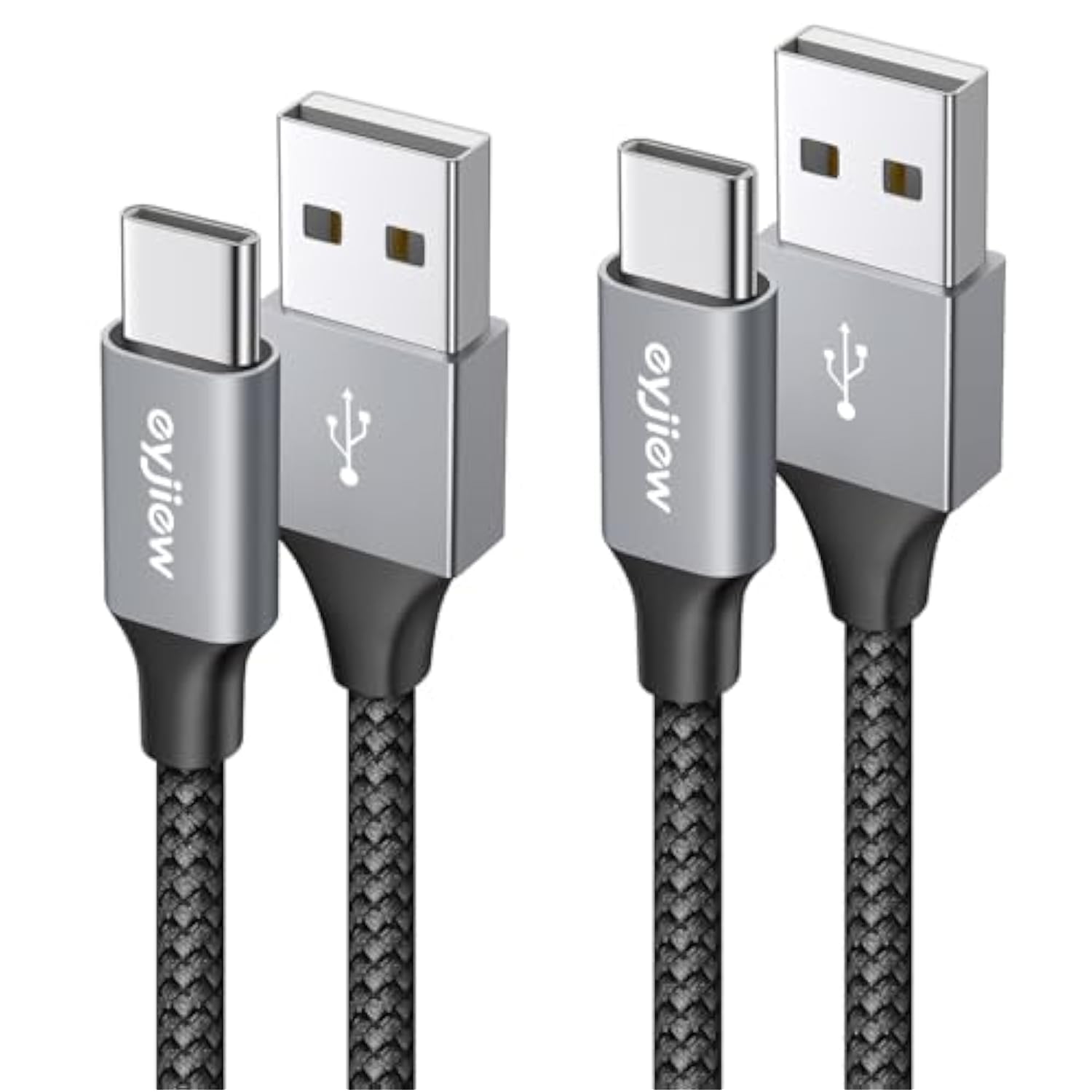 Usb C Cable [3.3Ft, 2-Pack] Usb A To Type C Charger Cable Nylon Braided 3A Fast Charge For Iphone 16 15/16 15 Pro/16 15 Plus/16 15 Max Plus, For Samsung Galaxy S25 S24 S23 A16 A14, Pixel 9 8 7