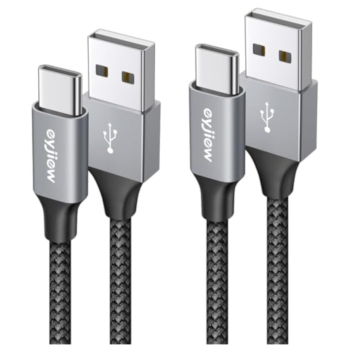 Usb C Cable [3.3Ft, 2-Pack] Usb A To Type C Charger Cable Nylon Braided 3A Fast Charge For Iphone 16 15/16 15 Pro/16 15 Plus/16 15 Max Plus, For Samsung Galaxy S25 S24 S23 A16 A14, Pixel 9 8 7