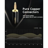 1/4'' To 3.5 Mm Stereo Pure Copper Headphone Adapter, 3.5 Mm(1/8'') Plug Male To 6.35 Mm (1/4'') Jack Female Stereo Adapter For Headphone, Amp Adapter, Black 2-Pack