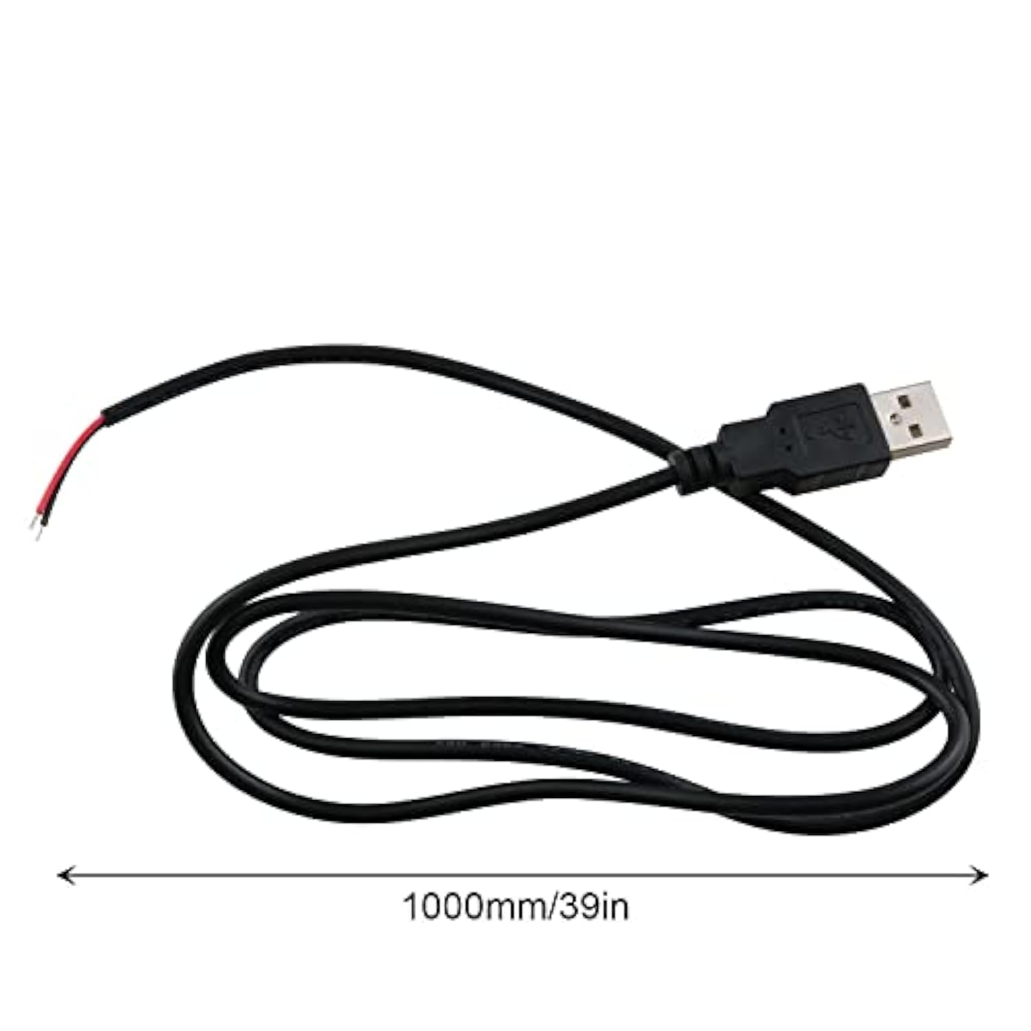 2Pcs 24Awg Usb Pigtail 2 Wire Usb 2.0 Cable 3.3 Feet (1 Meter) Usb Female Cabl