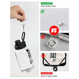 Phone Tether Tab 2-Pack Universal Lanyard Patch Non-Adhesive Black & Clear