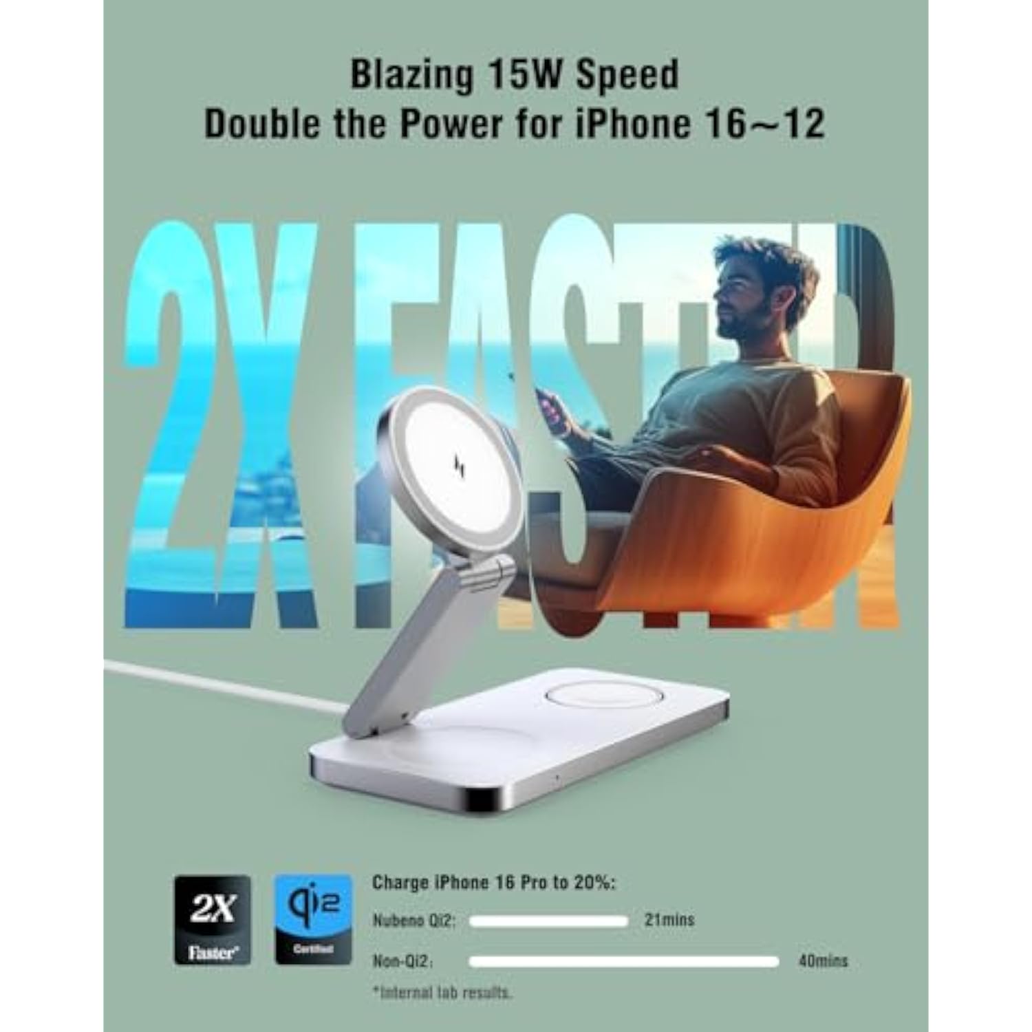 3-In-1 Foldable Wireless Charging Station,15W Qi2-Certified Wireless Charger For Magsafe Iphones,3 In 1 Magnetic Charger Stand For Iphone 16/15/14/13/12, Apple Watch And Airpods.(30W Adapter Include)