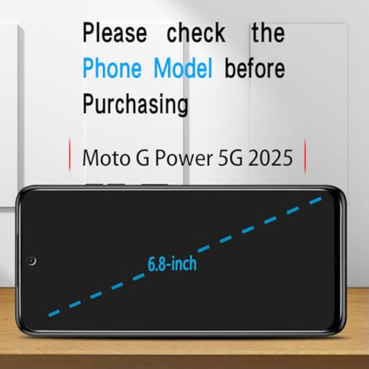 (3 Pack Privacy Screen Protector For Motorola Moto G Power 5G 2025 Tempered Glass, Anti Spy, Private Protection