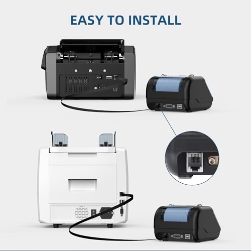 P-07 Thermal Printer For N70 Mixed Denomination Money Counter Machine, Connects Via Rj-11 Plug, Receipt Printer Suitable For 58 Mm Thermal Paper, External Dislay Printer