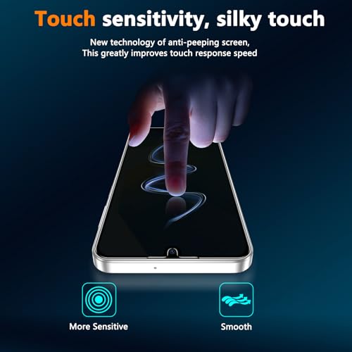 2+2 Pack For Samsung Galaxy A16 Privacy Screen Protector With Galaxy A16 5G Privacy Screen Protector Camera Lens Protector Full Coverage Upgrade Edge Protection Bubble Free Anti-Blue Light