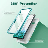 Case For Galaxy S10E, [Built-In Screen Protector] Marble Full-Body Protection Shockproof Rugged Bumper Protective Cover For Samsung Galaxy S10E 5.8 Inch - Green Marble