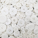 1600Pcs White Buttons For Crafts Assorted Sizes Button White In Bulk W