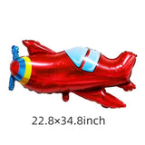 40" Red Number 2 Airplane Balloon Decor for Boys’ 2nd Birthday Party