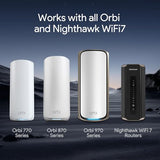 Orbi Wifi 7 Mesh Wall Mount Kit For Net Gear Orbi 370 970 770 870 360 Series And Nighthawk Wifi 7 Router Rs200, Rs280S,Rs300, Rs500, Rs600, Rs700S -(White, 2 Pack)