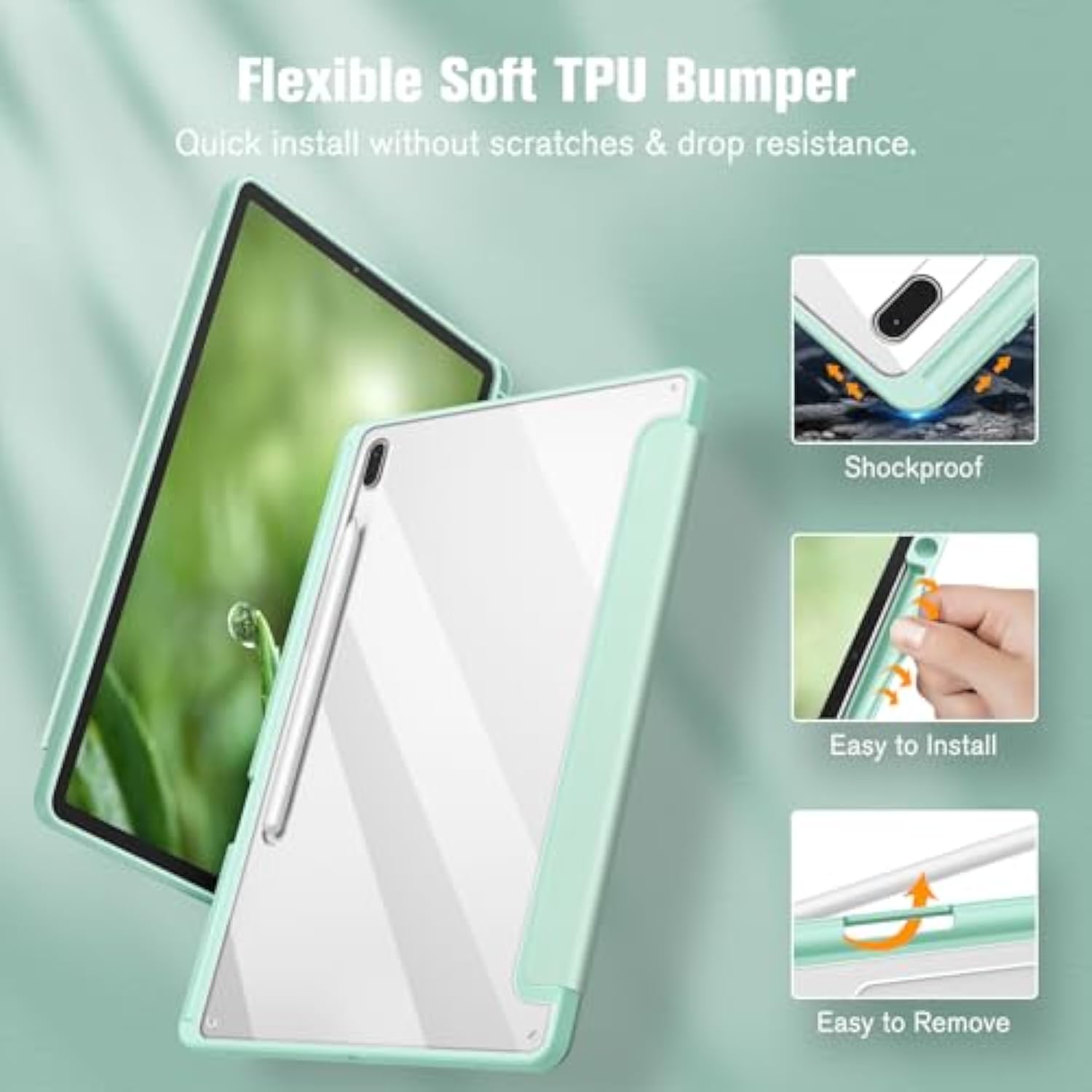 Fintie Hybrid Slim Case for Samsung Galaxy Tab S8 Plus 2022/S7 FE 2021/S7 Plus