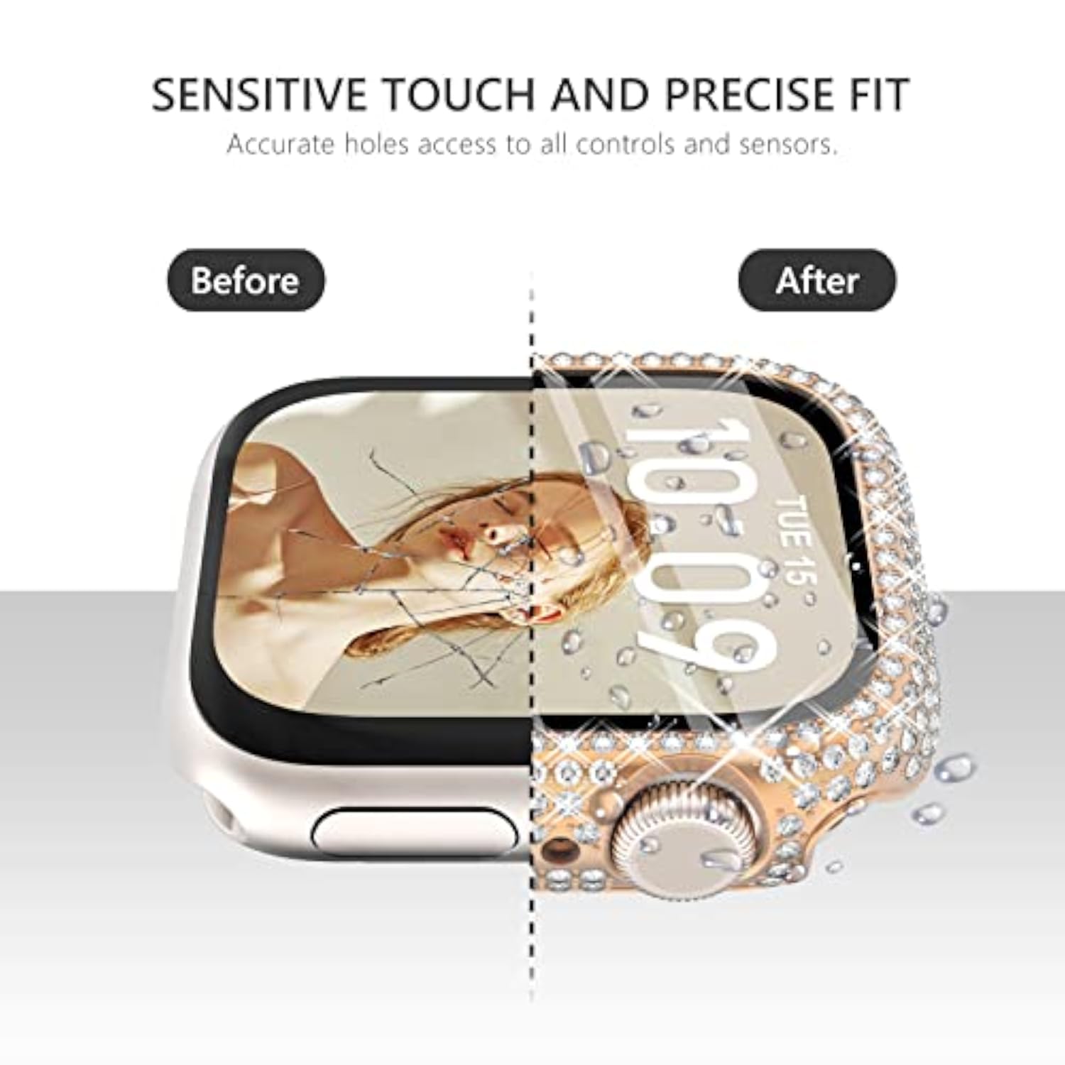 Apple Watch Case with Screen Protector Compatible with Bling Case