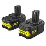 8.0Ah Battery Replacement For Ryobi 18V Lithium Ion Battery, 18 Volt Batteries For Ryobi One 18V Cordless Tools P108 P107 P105 P104 (2Pack)
