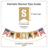 USA Banner Patriotic Garland 4th of July Banner for Memorial Day Decorations Independence Day Decorations 4th of July Party Supplies Patriotic Decorations for the Home Office
