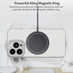 Universal Metal Rings Compatible With Magsafe Sticker,Magnetic Ring For Phone Cases & Wireless Charging, 6 Pack (2 Black,2 White & 2 Silver)