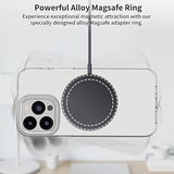 Universal Metal Rings Compatible With Magsafe Sticker,Magnetic Ring For Phone Cases & Wireless Charging, 6 Pack (2 Black,2 White & 2 Silver)
