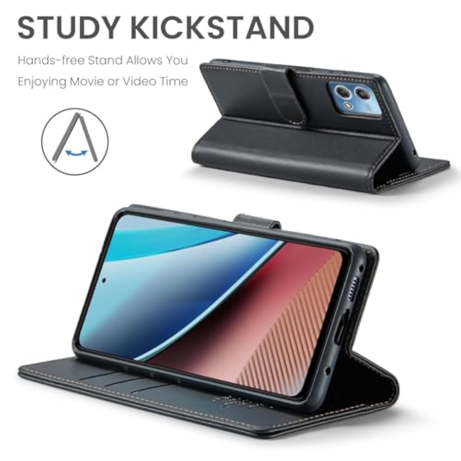 Wallet Case For Moto G Stylus 5G 2024, Rfid Blocking Credit Card Holder, Pu Leather Folio Flip Kickstand Protective Shockproof Cover For Motorola Moto G Stylus 5G 2024 (Black)