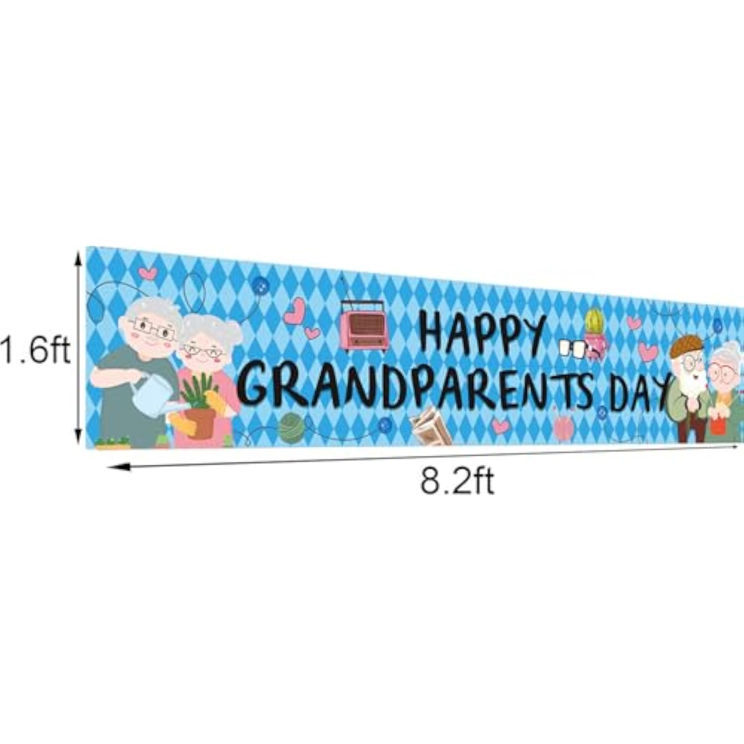 Grandparents Day Party Decorations,Include Happy Grandparents Day Banner For Outdoor,Best Grandpa And Grandma Ever Party Decorations Yard Lawn.