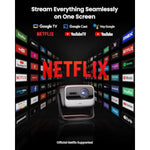 N1S Ultimate Triple Laser 4K Projector, 3300 Iso Lumens Projector, Google Tv Netflix, Realtime Auto Screen Fit, Hdr10, 60''300", Bluray 3D, Home Theater Projector With 20W Dolby Digital+