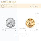 20 Pcs Stamping Lunar Surface Sewing Golden Metal Shank Coat Buttons -