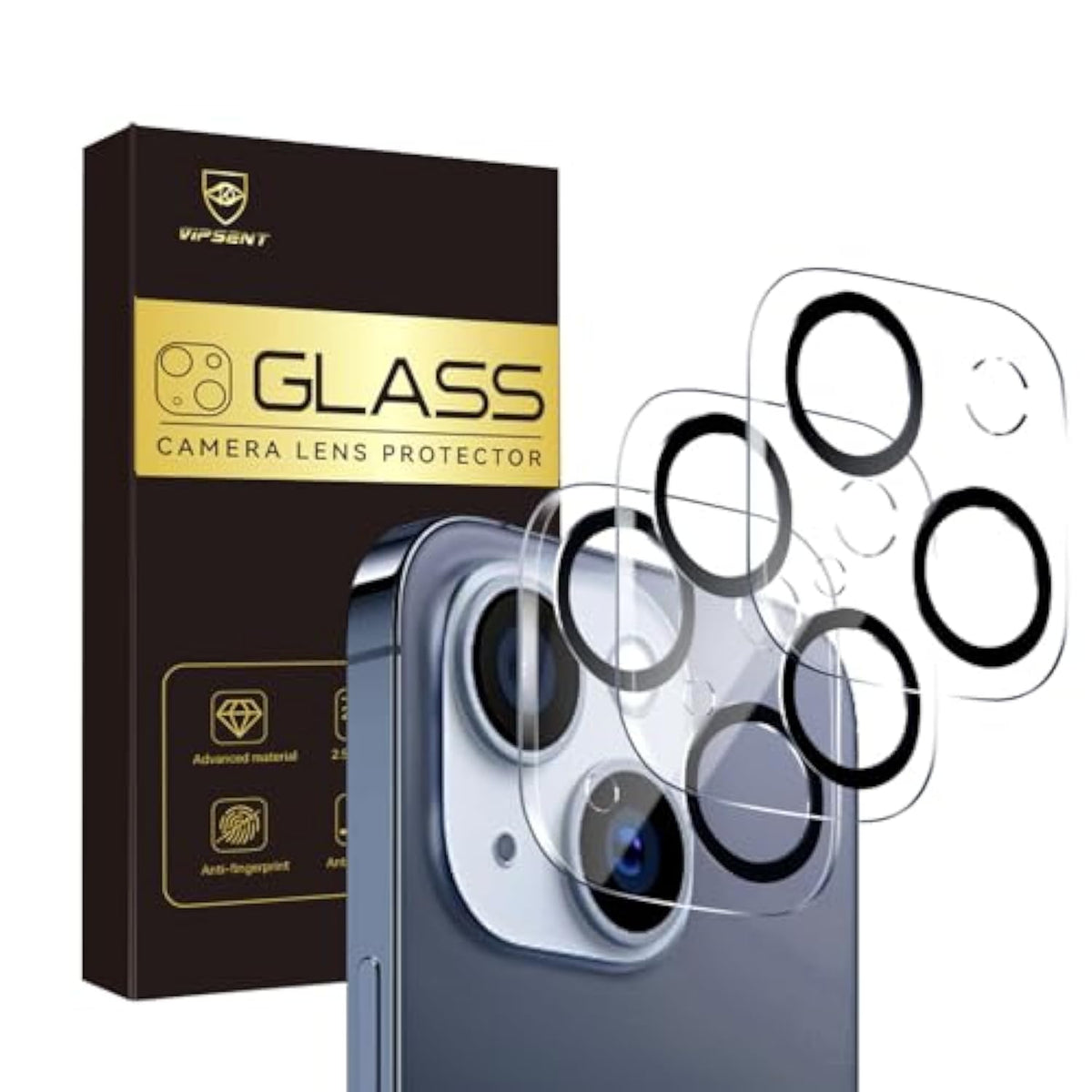 Camera Lens Protector For Iphone 15 / Iphone 14 6.1" ? Iphone 15 Plus/Iphone 14 Plus 6.7" ,9H Tempered Glass?Ultra Hd, Scratch Resistance Easy To Install?Case Friendly?[Does Not Affect Night Shots] 3-Pack