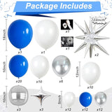 Blue & Silver Balloon Arch Kit: Graduation Party Decorations