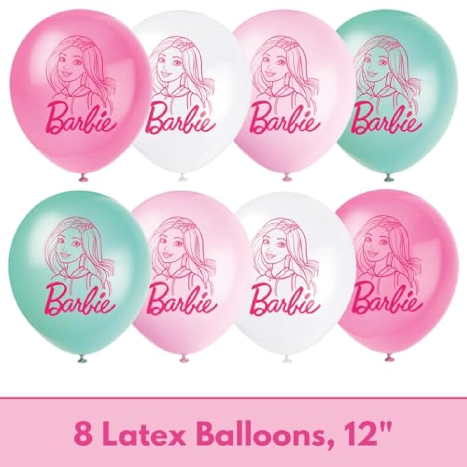 Babie Balloons - Barbie Party Decorations - Bundle with 8 Latex, 1 Foil and Checklist - Barbie Birthday Balloons - Birthday Decorations and Supplies