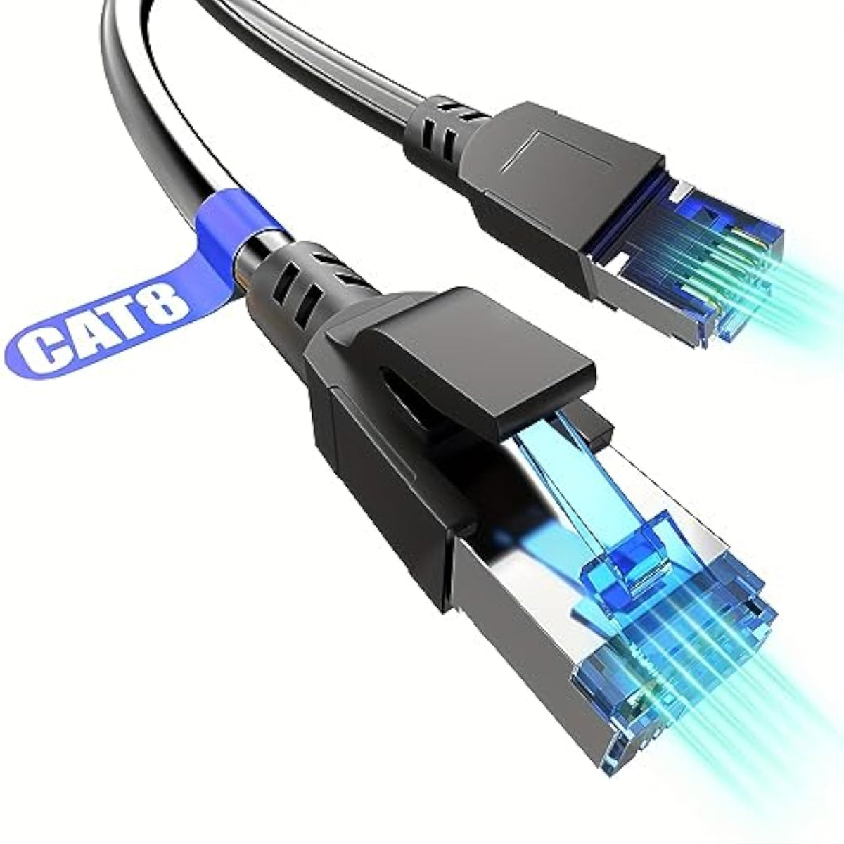 [New Version] Cat 8 Ethernet Cable, 40Gbps Ultra-Fast Internet Cable,Gold Plat