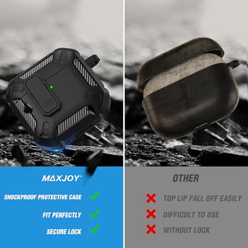 for AirPods 4 Case with Lock, AirPods 4th Generation Case Cover with Cleaner Kit Shockproof AirPod Gen 4 Protective Cases with Keychain Compatible