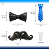 Baby Boy Party Decor, Blue and Black Balloon Set for Birthday or Baby Shower