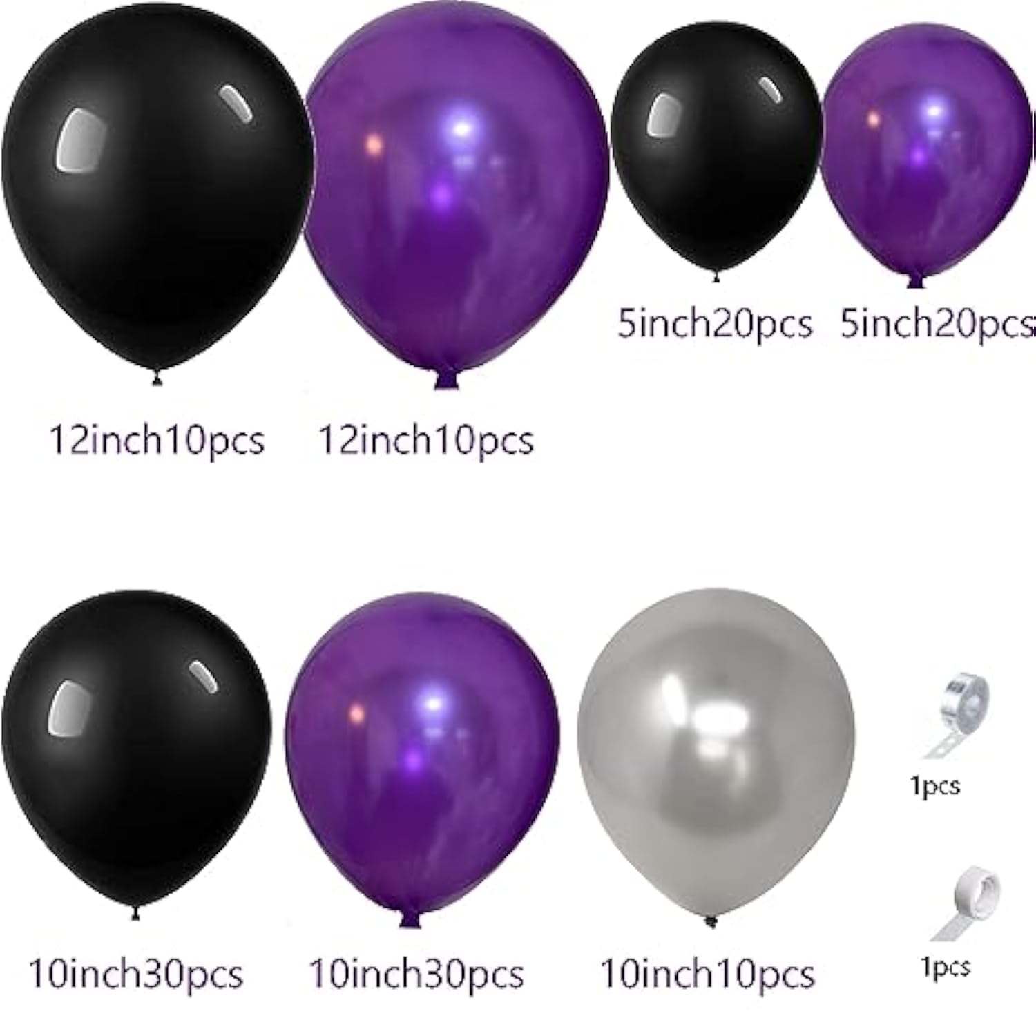 Skull Halloween Balloon Arch – Purple & Black Garland Party Decorations