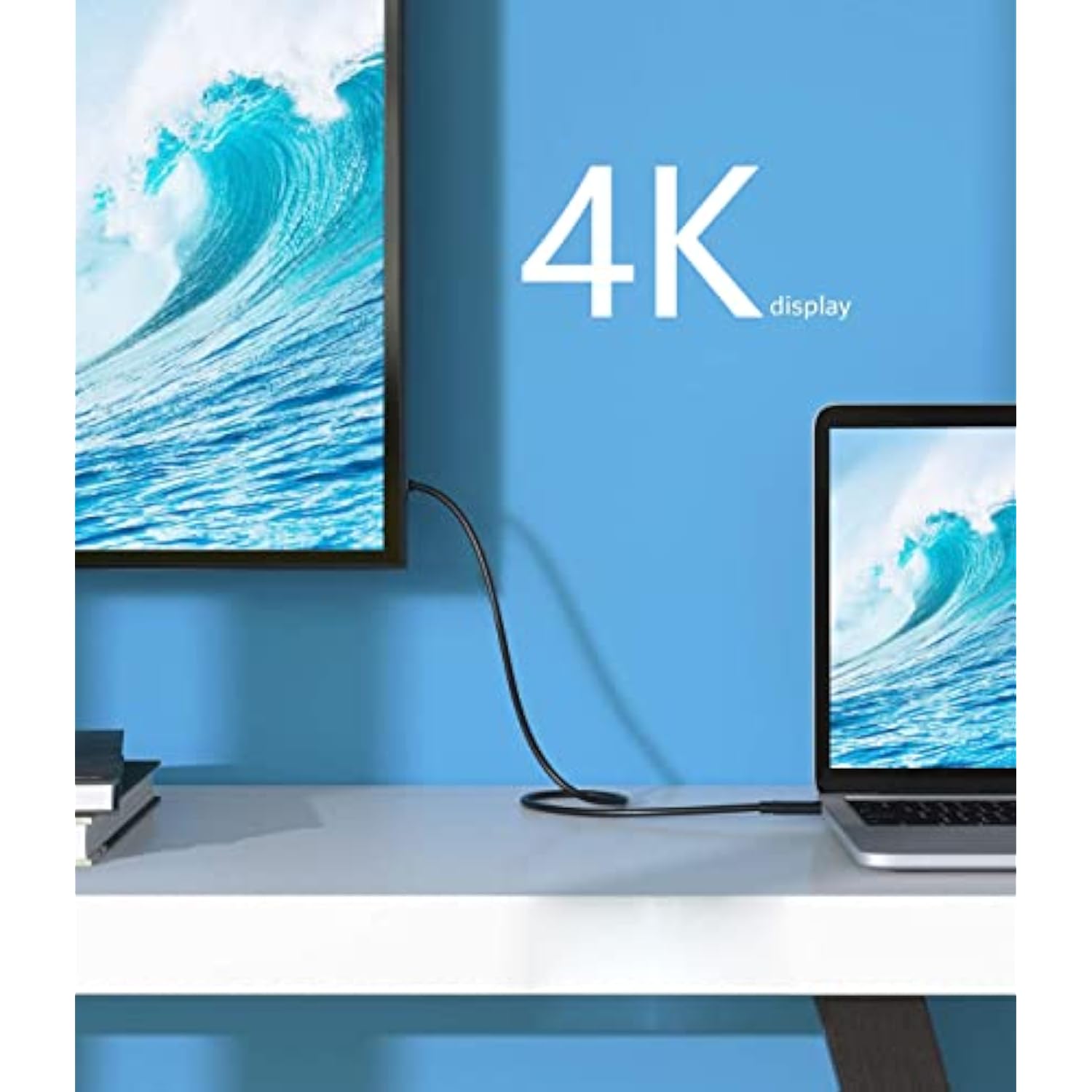Portable External Monitor Cable,10Gbps Usb 3.1 Usb C 100W Fast Charging, 4K@60