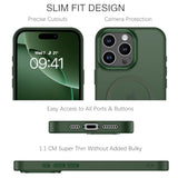 For Iphone 16 Pro Max Case 2024, Iphone 16 Pro Max Magnetic Phone Case [Compatible With Mag Safe] [Military Grade Shockproof] Translucent Matte Slim Shockproof Protective Cover 6.9" Green