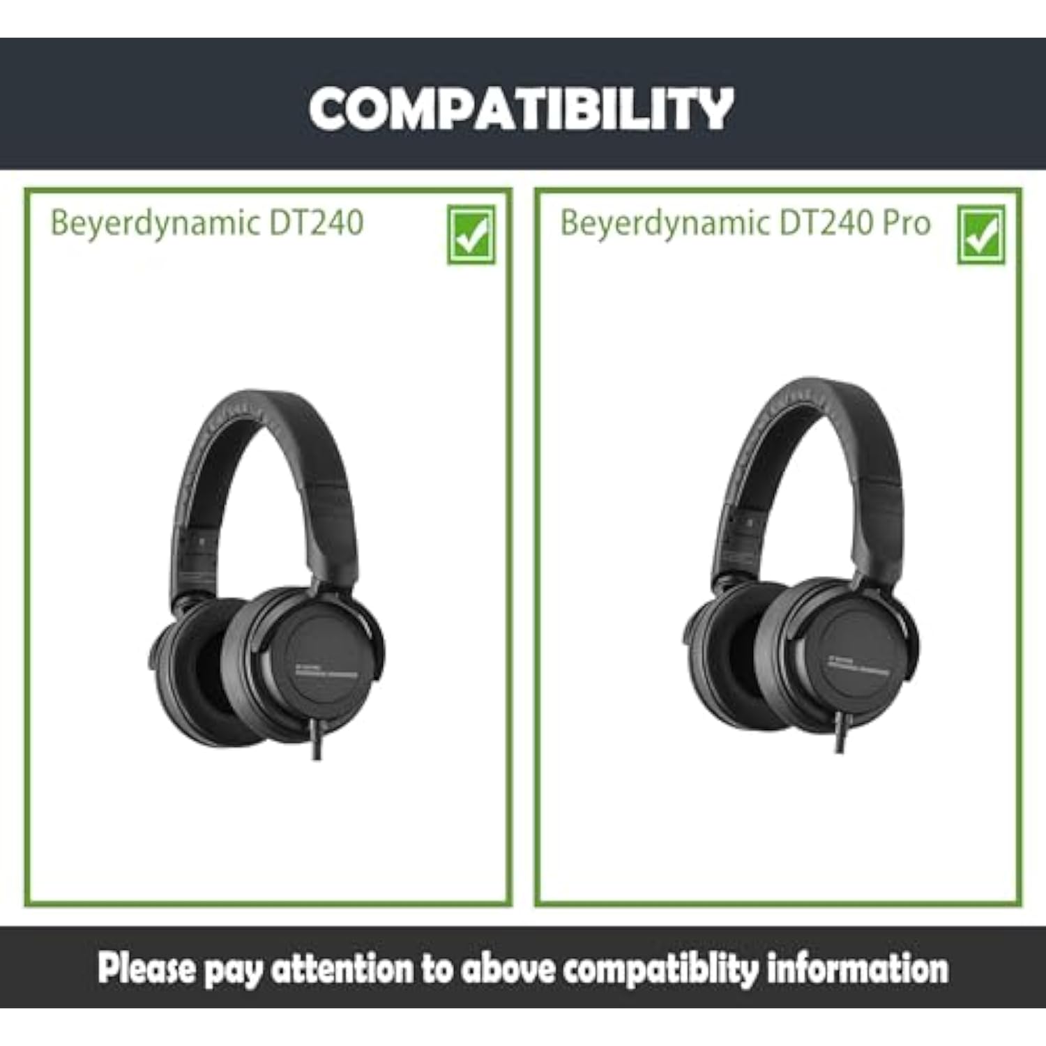 Earpads Replacement Cushion Compatible With Beyerdynamic Dt240 Dt 240 Dt-240 Pro Headphones Ear Pads With Soft Fabric&High Density Foam