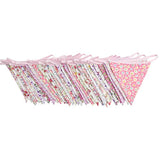 Pink Triangle Bunting Banner: 36 Cotton Flags, Party Wedding Decor