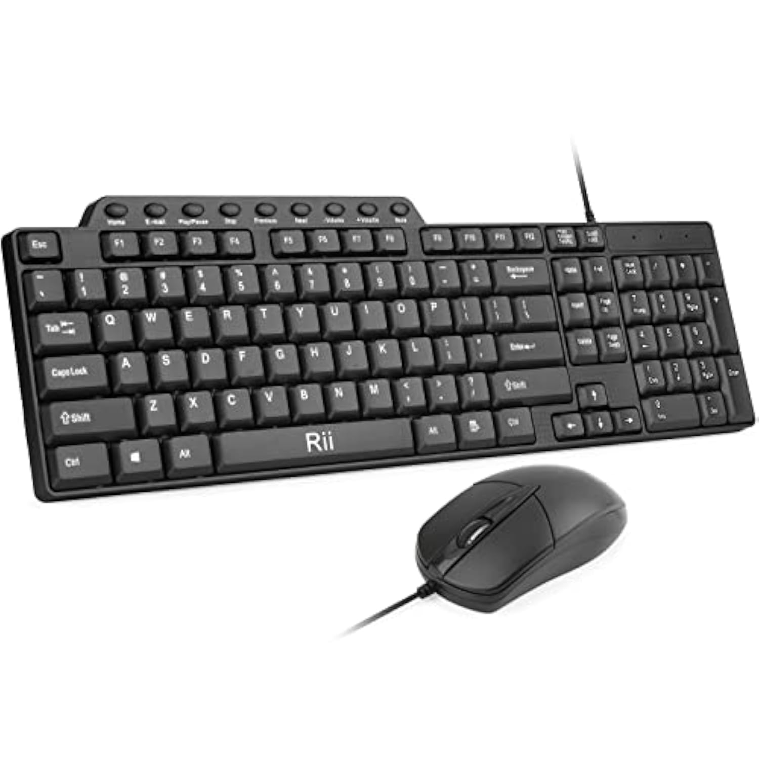 (10Pack) Wired Keyboard And Mouse, Rk203 Ultra Full Size Slim Usb Basic ...