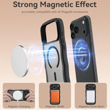 Compatible With Iphone 17 Pro Max Case With Hd Screen Protector, [Compatible With Magsafe] Cute Wave Translucent Matte Phone Case For Iphone 17 Pro Max, Black