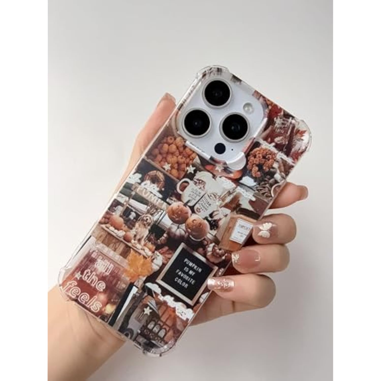 Autumn Pumpkin Case - Compatible With Iphone 16 Pro, Aesthetic Fall Case, Unique Trendy Design Tpu Bumper Protective Cover